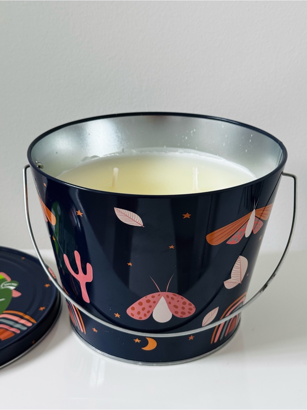 Mainstays Outdoor Citronella Candle 24oz Metal Bucket Triple Wick Mosquito Patio